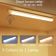 LED Motion Sensor Cabinet Closet Light Under USB Rechargeable Kitchen Strip Lamp