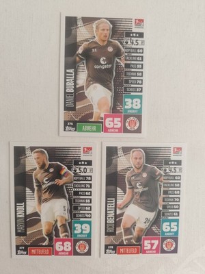 Match Attax Bundesliga 20/21 FC St. Pauli Team Set 3 Karten 2020/2021