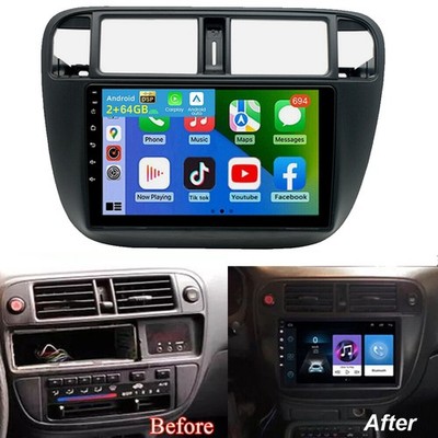 Android 15 Apple Carplay Car Stereo Radio GPS Navi For 1995-2000 Honda Civic