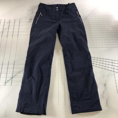 Descente Snow Pants Womens 8 Blue Woven Zip Pocket Ski Winter Sportswear