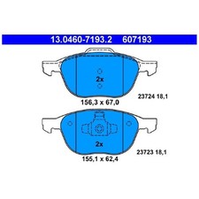 Satz Bremsbeläge Bremsklötze vorne für Mazda 3 BK BL 5 CR CW | 352858