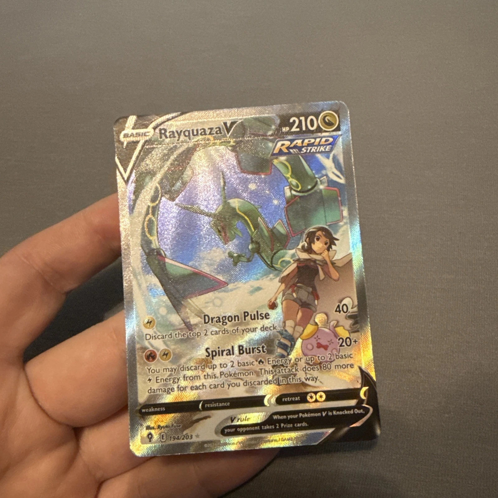 Rayquaza V - Evolving Skies #194 Price & Value ($495.33) | PokeScope