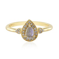 Cavill Ring Sterlingsilber Vergoldet Labradorit 0,43Ct Pink Damen
