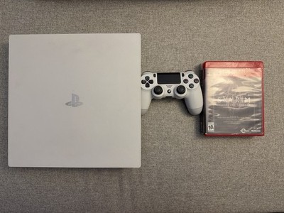 Sony PlayStation 4 Pro 1TB 4K White Console w/ DualShock 4 Controller