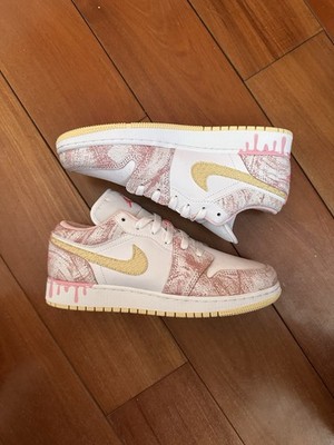 Jordan 1 Low Strawberry Ice Cream (CW7104-601) Grade School Size 6