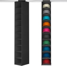 10 Compartments Hat Organizer for Baseball Caps, 1 Pack Hat Rack Hanging Storage