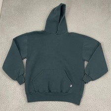 Vintage Russell Athletic Hoodie Men L Green Blank 90s Pullover