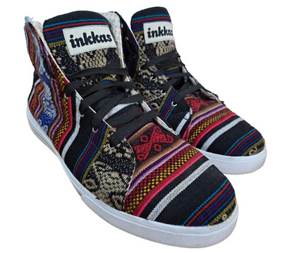 INKKAS Aztec Sneaker High Top Stoff Design Unisex UK 11 ( M 11 - W 13 - EU 44 )