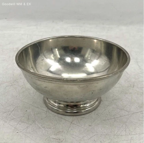 Stieff Pewter Footed Bowl Colonial Williamsburg Restoration CW 10-11 Vintage