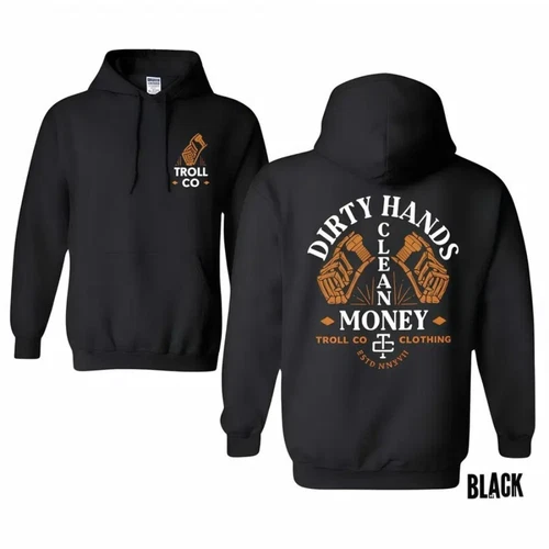 Garage Culture Mechanic Tee, Dirty Hands Make Clean Money Back Print Unisex Top - product listing photo