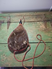 Vintage Toy Trappers Cantine Water Bottle Cowhide Leather In Display Condition