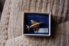 Clivedon Harrier GR7 Pin Badge .25mm finished 22 carat gold plate plane w. box.