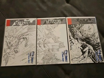 BATMAN The Dark Knight 5 + Detective Comics 5 + 6 New 52  SKETCH Cover F6