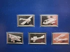 BULLION 1977 5 x Franklin Mint Issue Great Airplanes Silver Ingots Lot 1 #B313