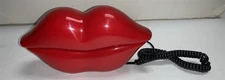 Red Lips Retro Push Button Phone Works Telemania