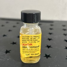 KODAK PROFESSIONAL FILM CEMENT 1/2oz. Bottle with Brush Used