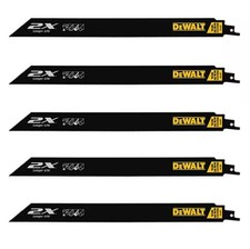 DEWALT DWA41812 12-Inch 14/18TPI 2X Max Metal Reciprocating Saw Blade (5-Pack)