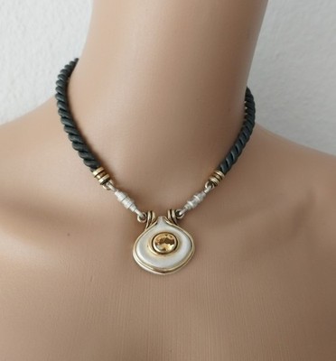 Bartel & Sohn Collier mit Citrin Silber 835 vergoldet 