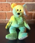 Ty Beanie Babies Garcia Bear Plush Tie-Dye Green Yellow Orange 1993 Vintage TGD