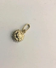 14k Yellow Gold Puffy Sun Shine Smile Pendant