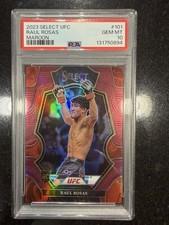 2023 Panini Select UFC Premier Level Raul Rosas /149 Maroon #101 RC PSA 10