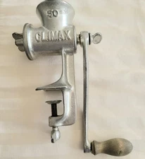 Vintage CLimax Hand Crank Counter Mount Meat Grinder Food Chopper