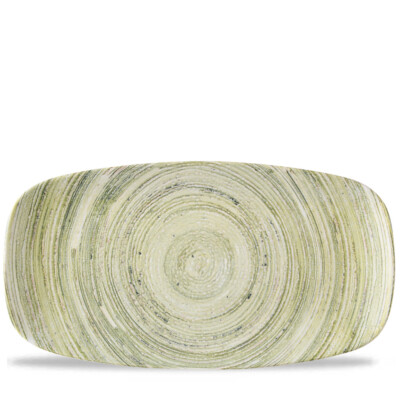 Churchill ELEMENTS Fern Green Oblong Plate No. 4 / 35,5 x 18,9 cm Platte grün