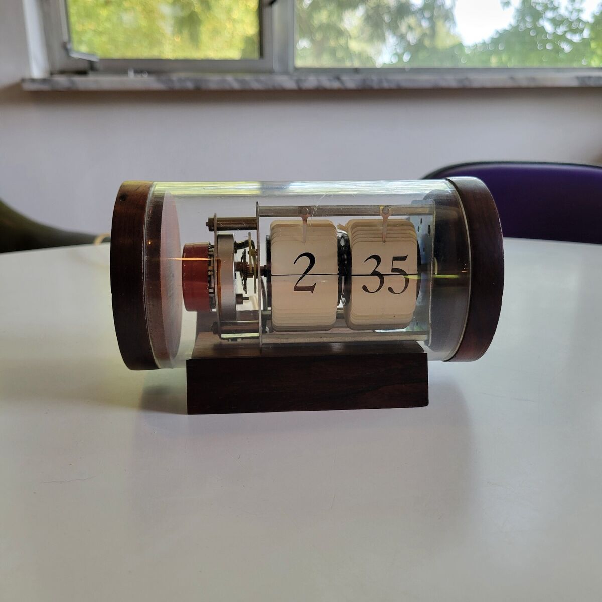 Arthur Umanoff Rosewood Flip Clock Howard Miller George Arthur Umanoff Rosewood Flip Clock Howard Miller George