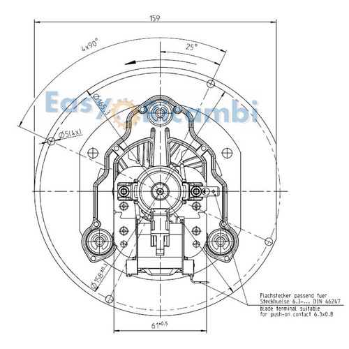 Estrattore aspiratore fumi EMB RR152 0020-3030 per stufa a pellet con Encoder - Foto 4 di 4