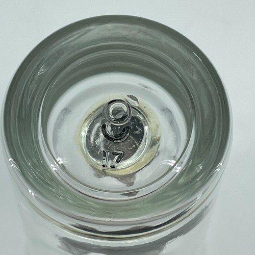 Handblown Shot Glasses Pair Black Agave Figurine Clear Glass Mexico 3.5" New - Picture 4 of 5