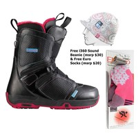 Salomon Pearl Black Womens 6.5, 8 Snowboard Boots 2014 Msrp$210 Salomon Pearl Black Womens 6.5, 8 Snowboard Boots 2014 Msrp$210