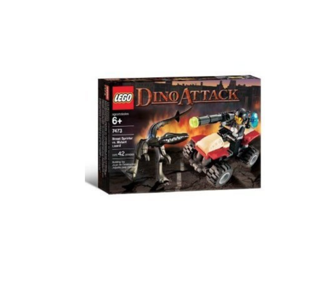 LEGO Dino Attack Street Sprinter vs. Mutant Lizard (7473