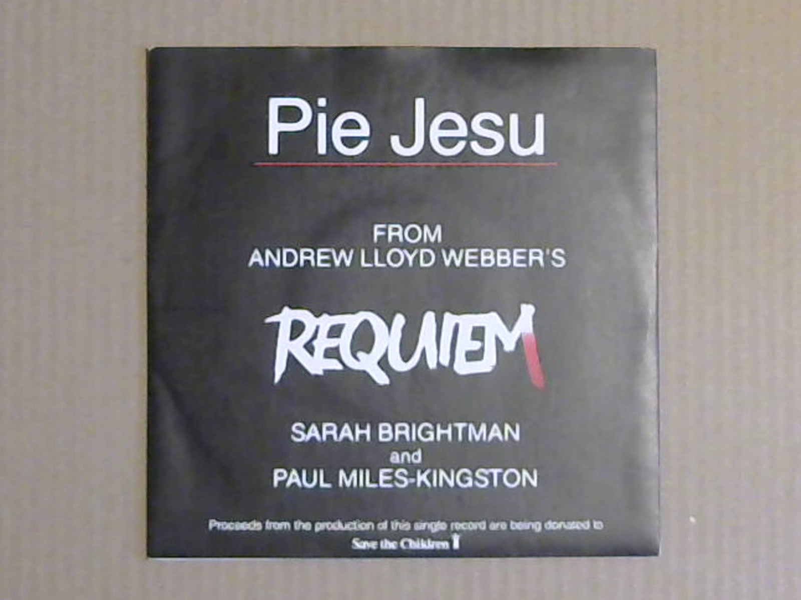 Sarah Brightman & Paul MilesKingston Pie Jesu (7" Vinyl Single) eBay