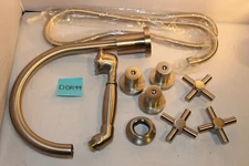 Phylrich D2134C1TO-15 Basic Deck Tub Set w/ Hand Shower Tubular Cross Handles