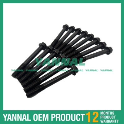 14X New D662 Cylinder Head Bolt Set For Kubota Excavator diesel