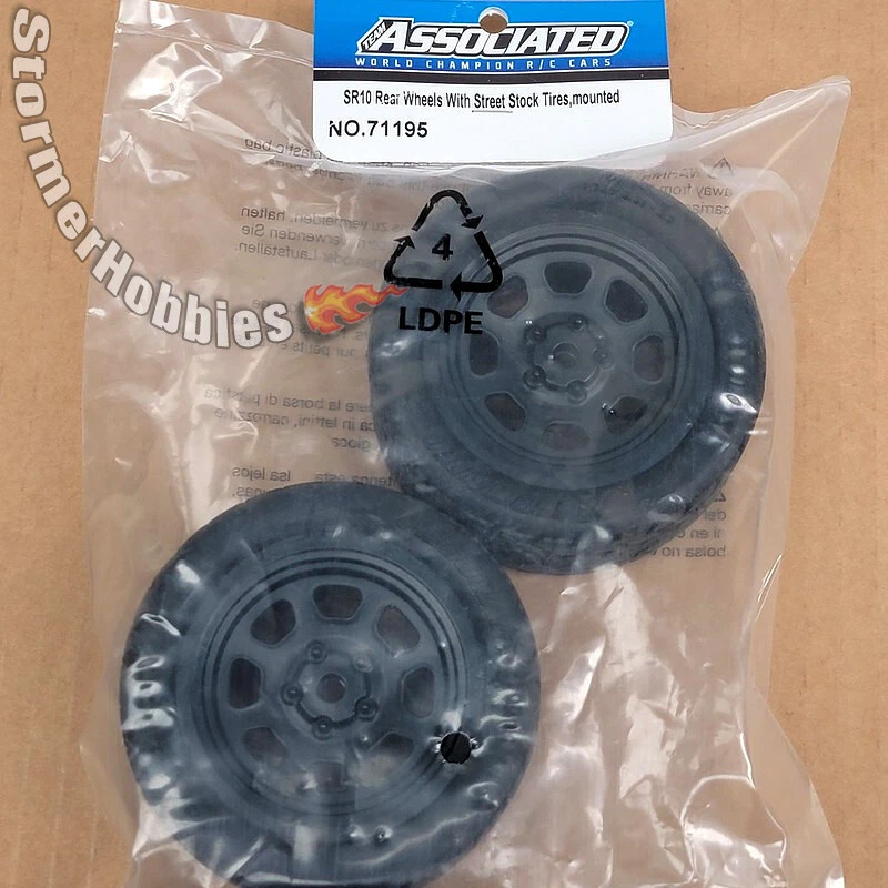 Team Associated SR10 Street Stock Tires on 12mm Hex Wheels SR10M 71194 71195 - Image 3 of 3