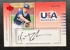 2005-6 USA Baseball Junior National Team Signature Black Kevin Rhoderick 106/495