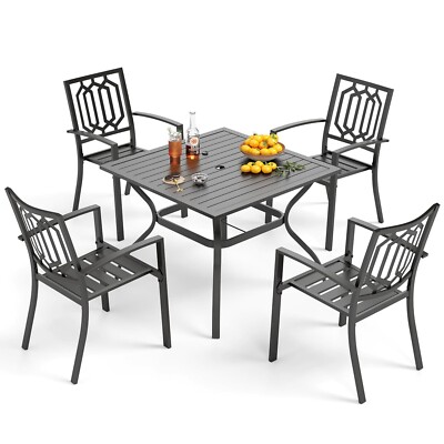 Gartengarnitur Sitzgruppe Gartenmöbel Set Garnitur Gartenset 5-teilig Stapelbare