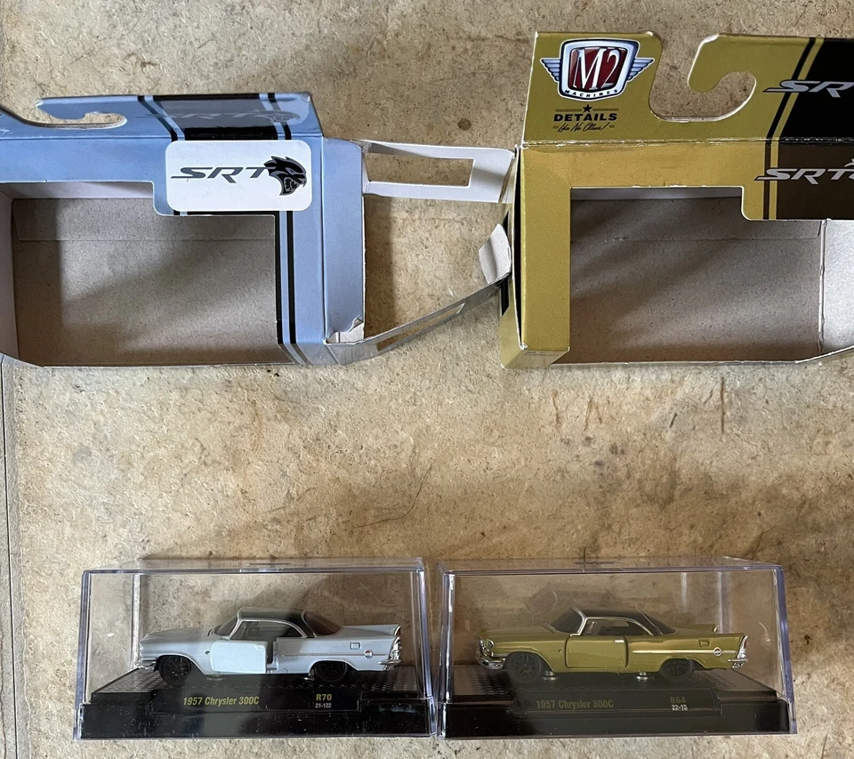 Lot Of 2! M2 Machines 1:64  1957 Chrysler 300c R70 R64 - Image 2 of 2