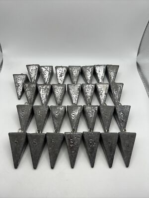 BLUEWING Fishing Weights Sinker Pyramid Lead Fishing  5 oz Weights 29 QTY