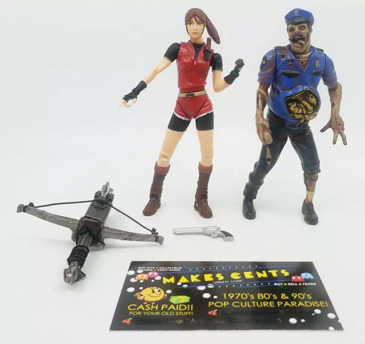 Action Figure Claire Redfield E Zombie Cop Resident Evil 2