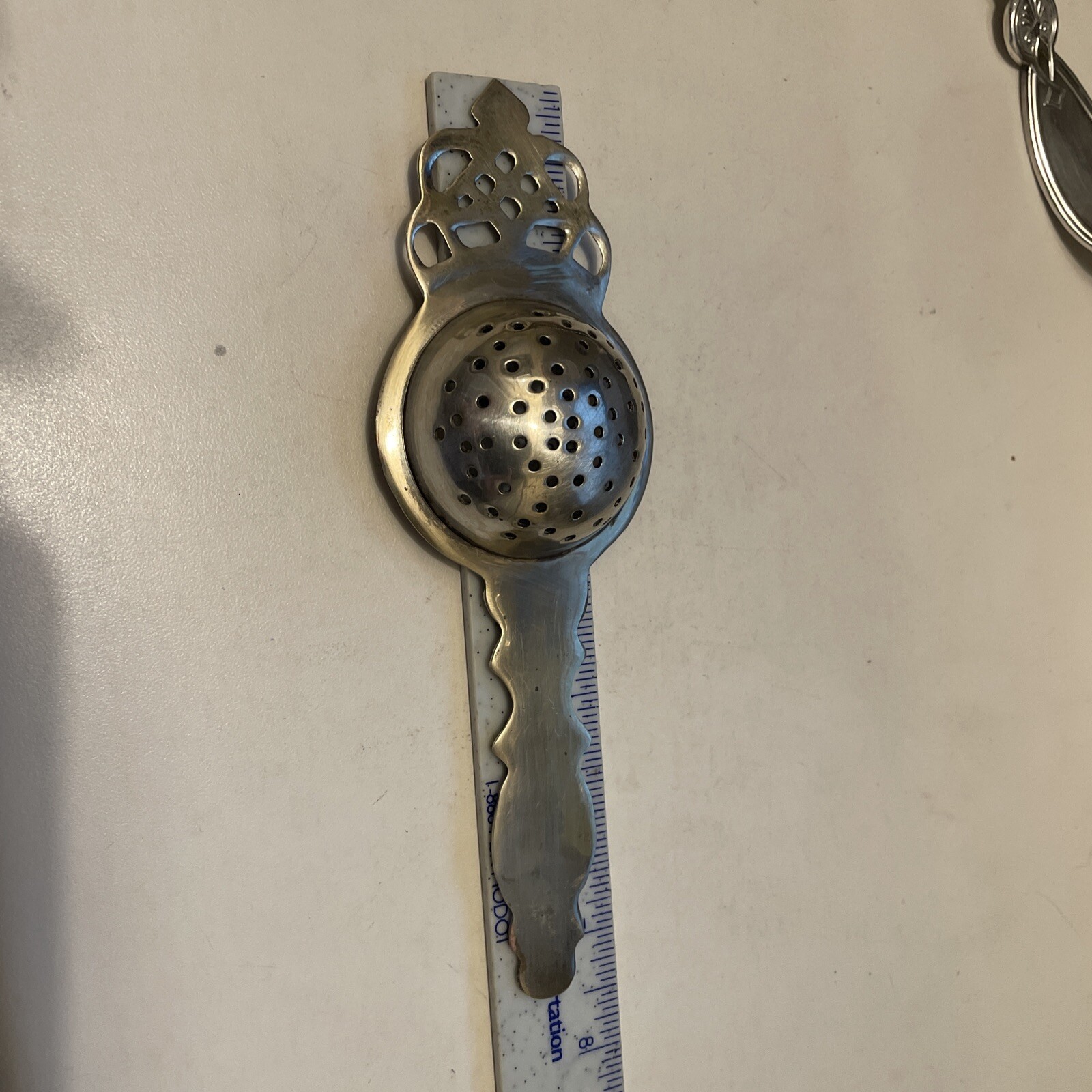 Vintage Brass Tea Strainer eBay