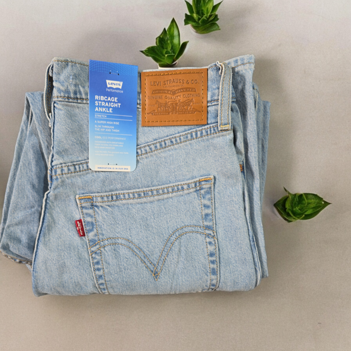 Levi's Premium RIBCAGE STRAIGHT ANKLE PERFORMANCE COOL WOMEN'S
