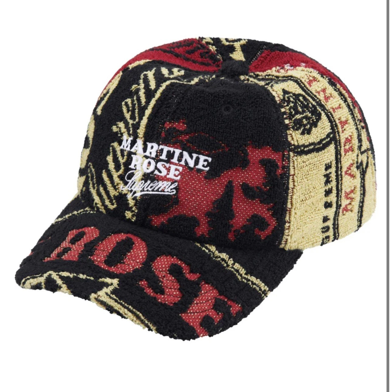 Supreme Martine Rose Serviette 6 Panneaux Casquette Noir FW24 à la Main