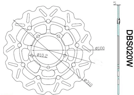 Front Brake Disc Rotor For Suzuki GSXR600/750 2006-2007 GSXR1000 2005-2008 - Изображение 4 из 4