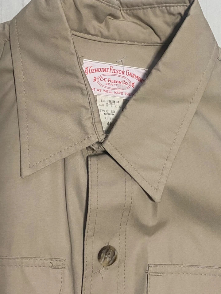 Chaqueta De Colección FILSON Clásica Safari Bush 53 Talla 44 Tostada CON CINTURÓN  Foto 3 de 4