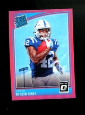 2018 PINK HOLO Optic #177 Nyheim Hines Indianapolis Colts RC Rated Rookie Card
