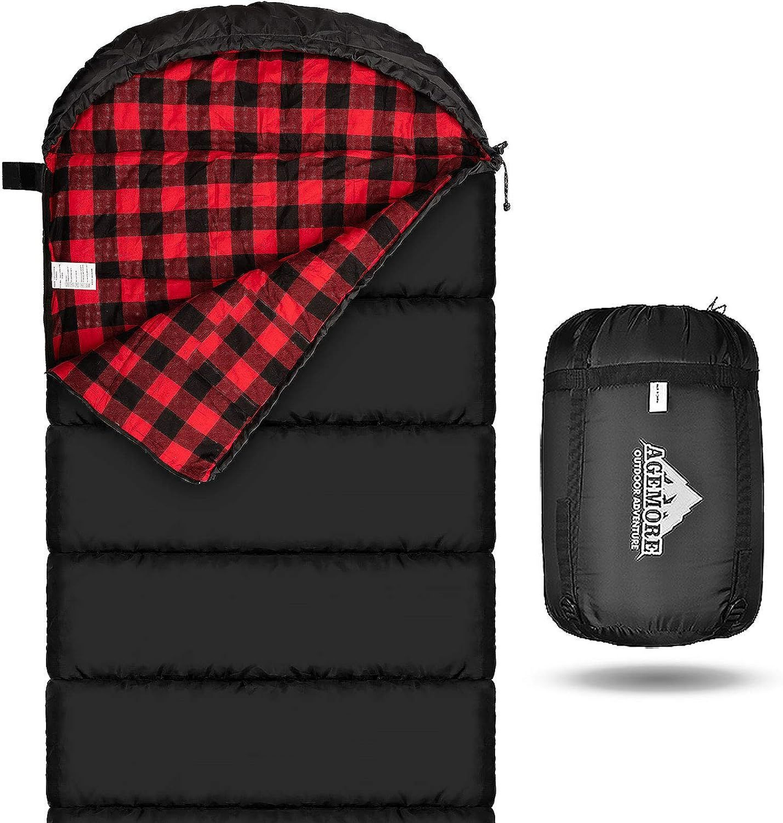 Cotton Flannel Sleeping Bag for Adults, Lightweight