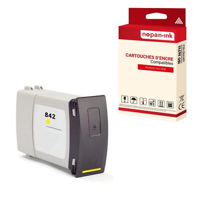 Cartouche compatible HP C1Q56A Jaune Compatible x 1 842C 842 C Yellow ...