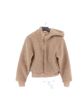 Fabletics Women's Jacket Xs Cream Polyester With Cotton, Rayon Bomber Jacket